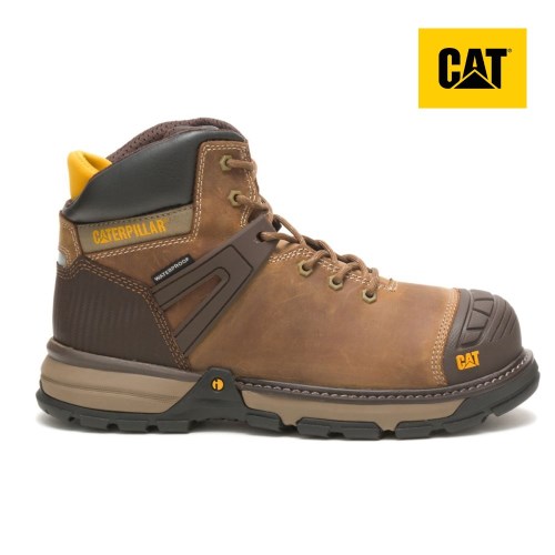 Pánské Pracovní Boty Caterpillar Excavator Superlite Waterproof Soft Toe Tmavě Béžový (CZ-9YJK)